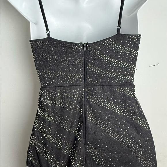 Windsor Mermaid Beaded Black Evening Dress with Slit - Picture 6 of 8